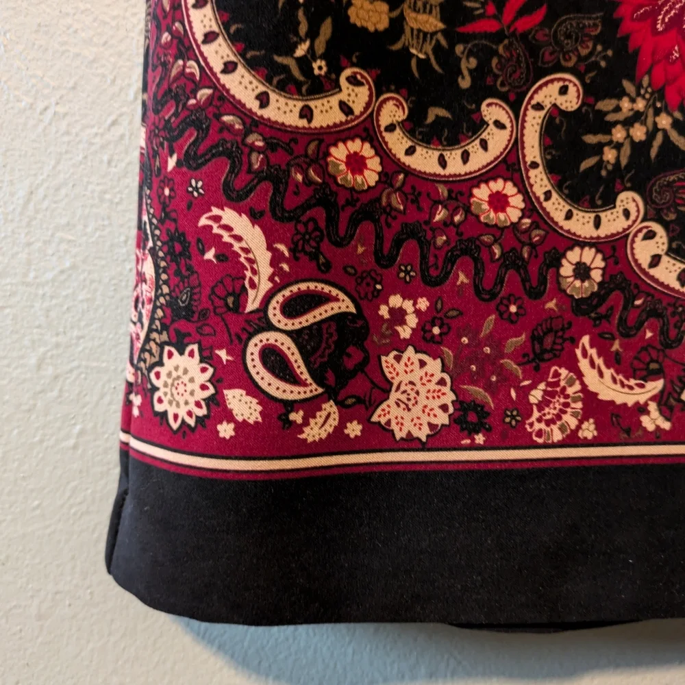 Vintage Dark Romantic Floral Maxi Skirt Size 18 - Picture 2 of 7